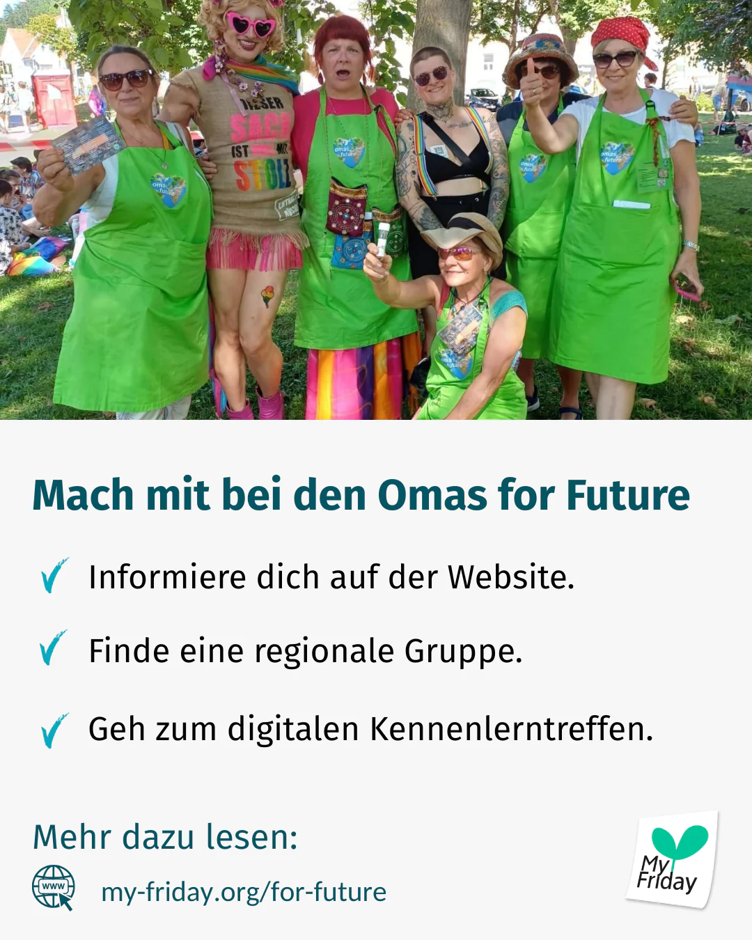 Sharepic zum Artikel "Mach mit bei den Omas for Future"